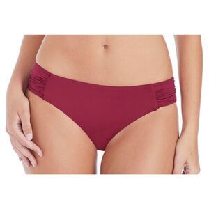 NEW Leilani St. Tropez shirred‎ side basic pant bikini bottom, size 16, burgundy